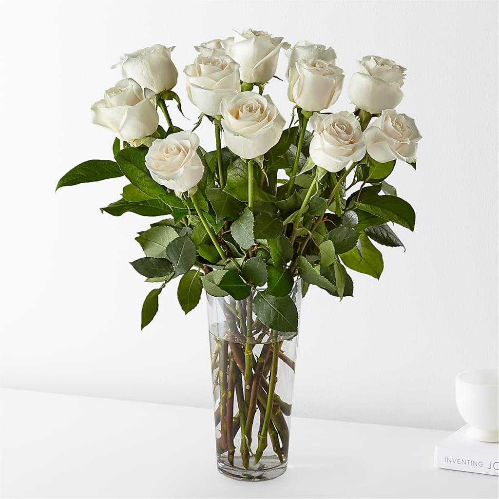 Long Stem White Rose Bouquet – COBORN'S INC FLORAL SHOPPES, Saint Cloud MN