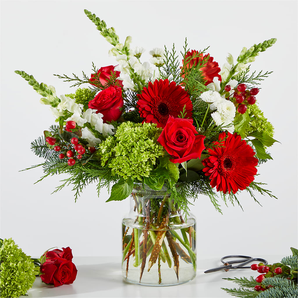 Merry Moment Bouquet – A Florist Original – COBORN'S INC FLORAL SHOPPES, Saint Cloud MN