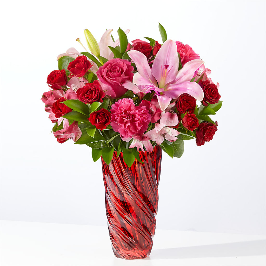 In Love Bouquet with Luxe Swirl Vase – COBORN'S INC FLORAL SHOPPES, Saint Cloud MN