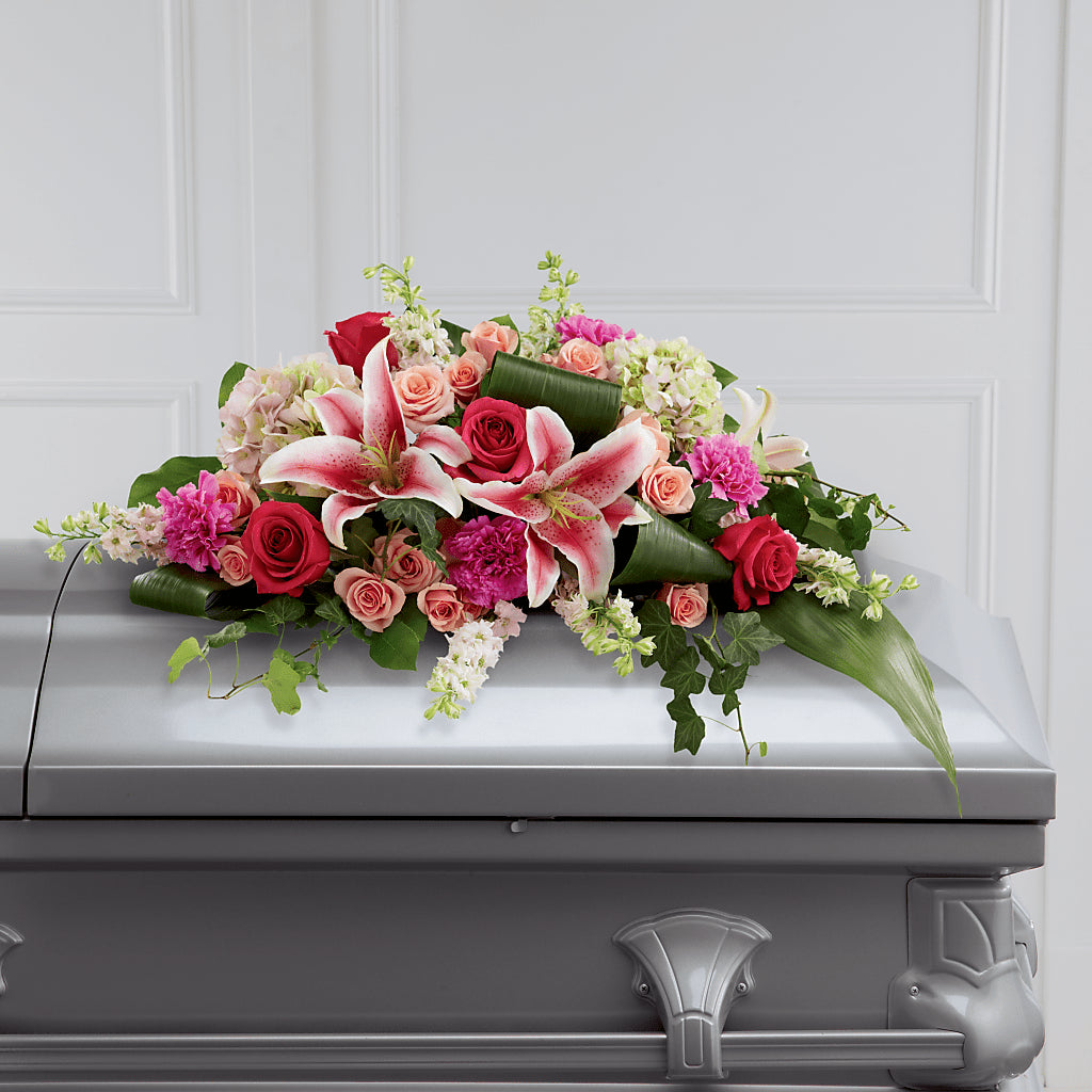 Splendid Grace Casket Spray – COBORN'S INC FLORAL SHOPPES, Saint Cloud MN