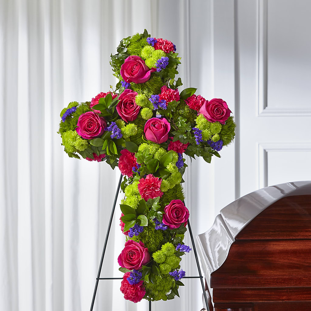 Tribute Rose Floral Cross – COBORN'S INC FLORAL SHOPPES, Saint Cloud MN