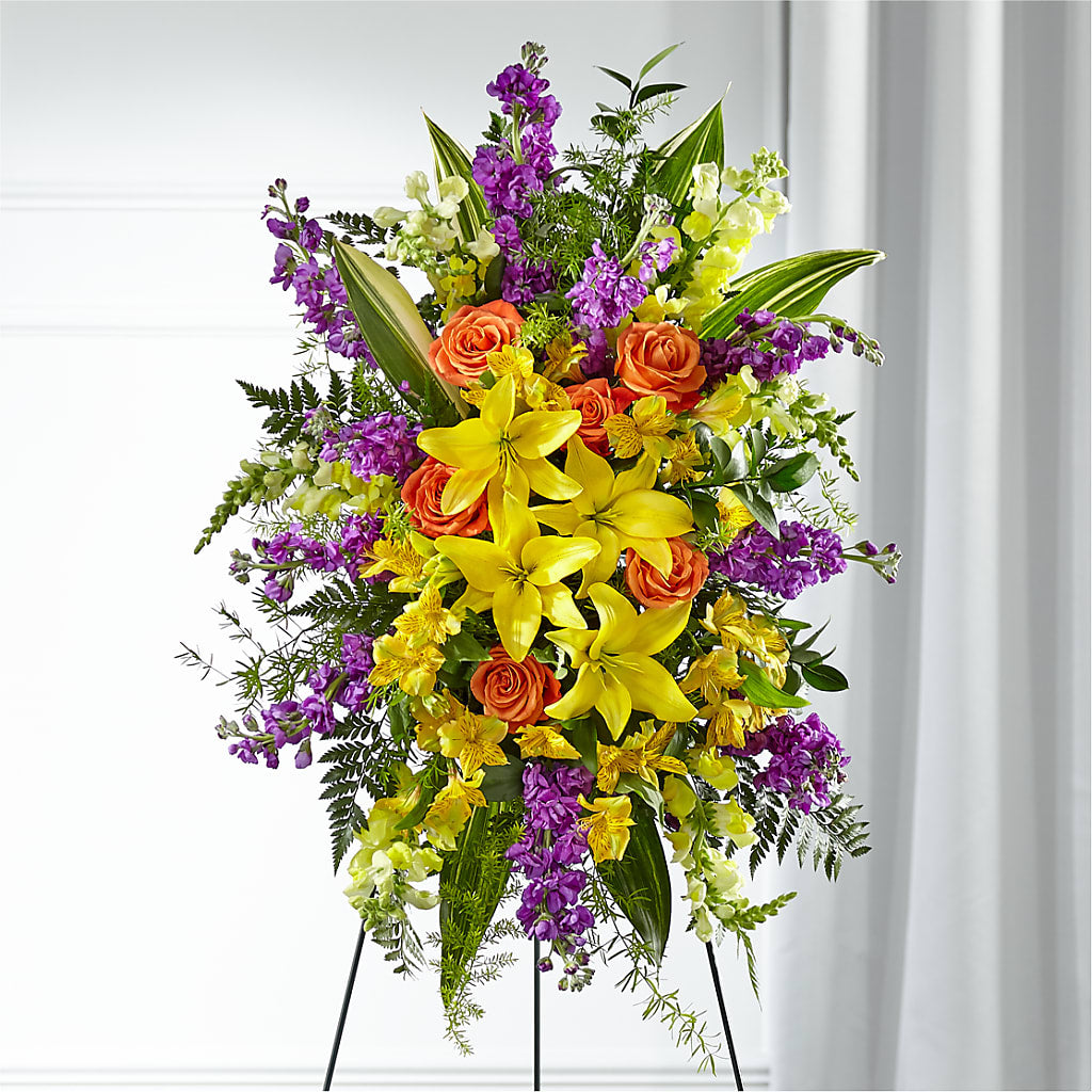 Thoughtful Prayers Standing Spray – COBORN'S INC FLORAL SHOPPES, Saint Cloud MN