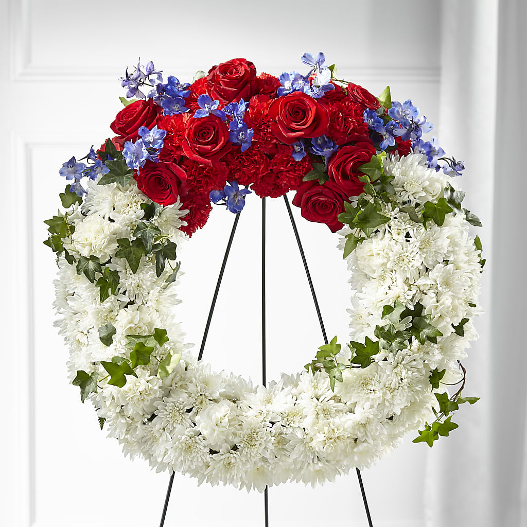 Patriotic Passion Wreath – COBORN'S INC FLORAL SHOPPES, Saint Cloud MN