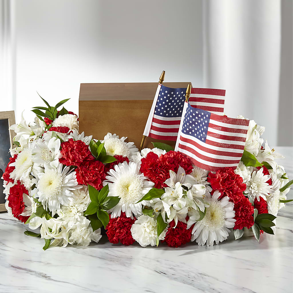 Spirit of Patriotism Cremation Adornment – COBORN'S INC FLORAL SHOPPES, Saint Cloud MN