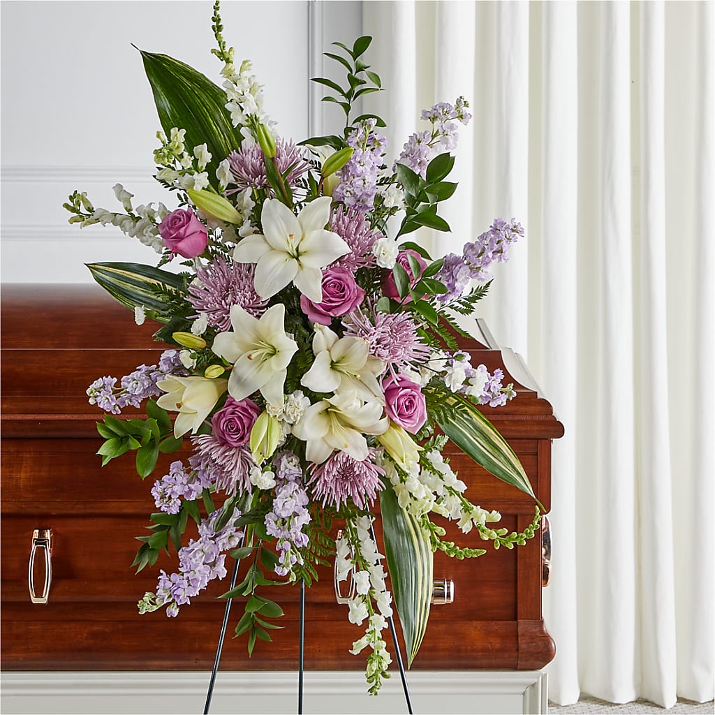 Grateful Hearts Standing Spray – COBORN'S INC FLORAL SHOPPES, Saint Cloud MN