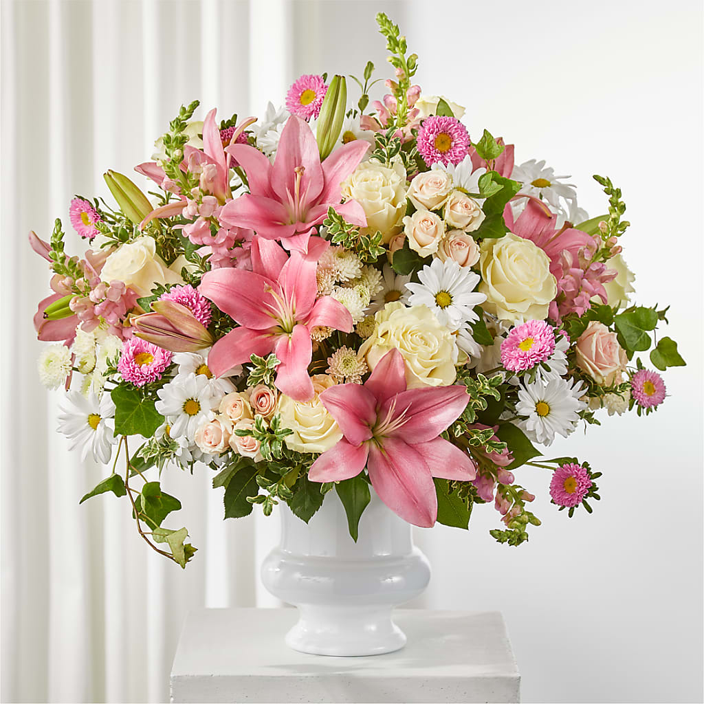 Empathetic Blooms Urn Arrangement – COBORN'S INC FLORAL SHOPPES, Saint Cloud MN