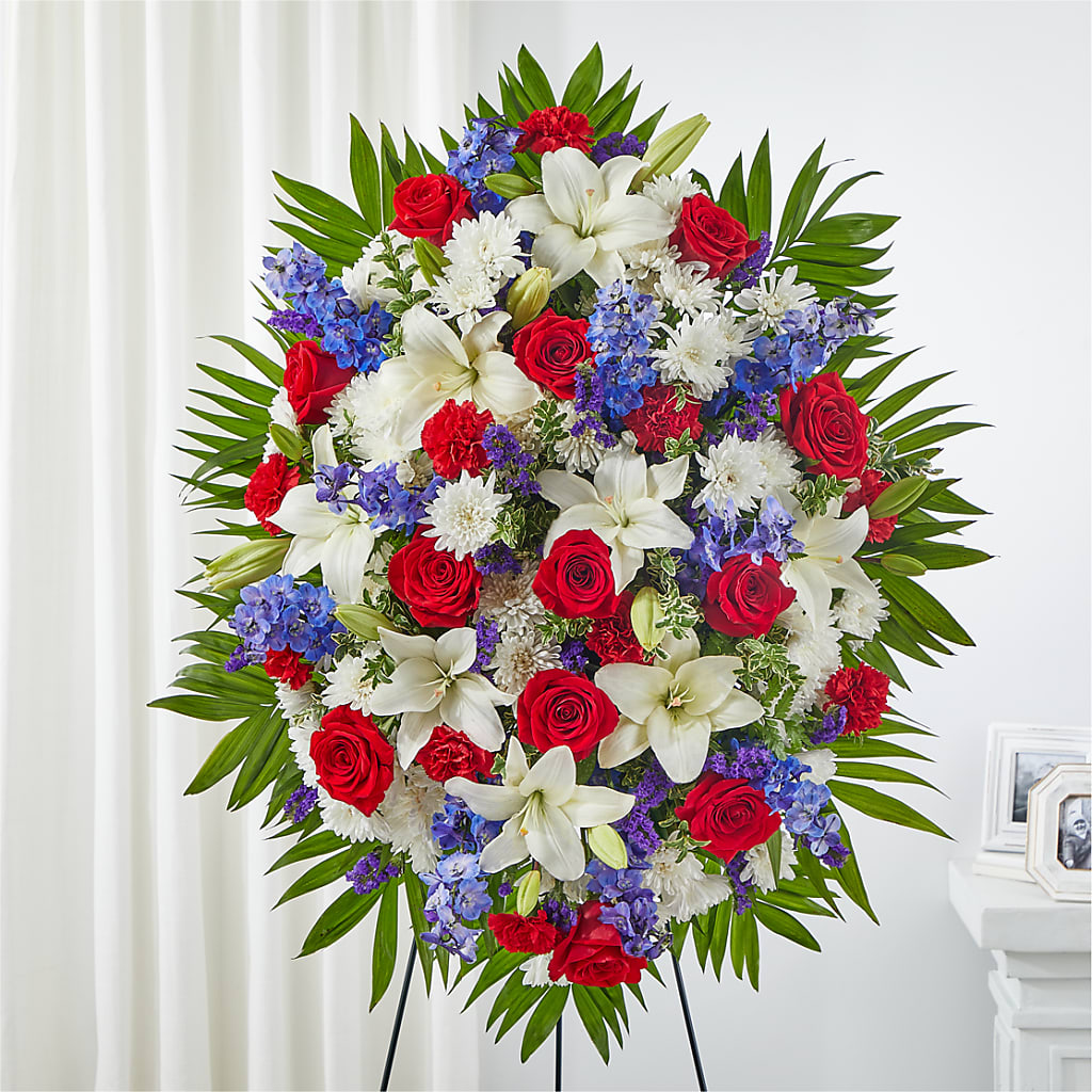 Cherished Service Standing Spray – COBORN'S INC FLORAL SHOPPES, Saint Cloud MN