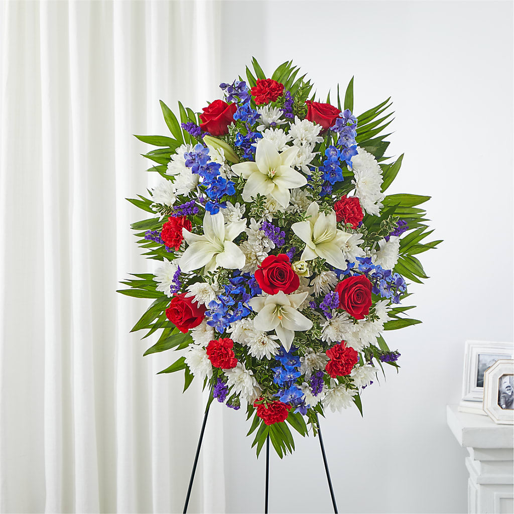 Cherished Service Standing Spray – COBORN'S INC FLORAL SHOPPES, Saint Cloud MN