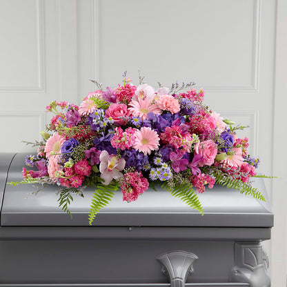 Glorious Garden Casket Spray – COBORN'S INC FLORAL SHOPPES, Saint Cloud MN