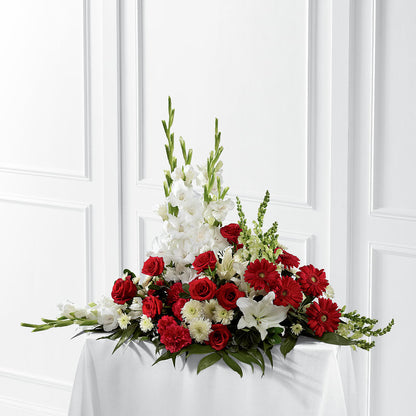 Crimson & White Arrangement – COBORN'S INC FLORAL SHOPPES, Saint Cloud MN