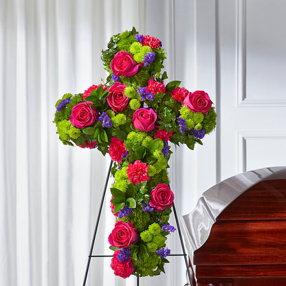 Tribute Rose Floral Cross – COBORN'S INC FLORAL SHOPPES, Saint Cloud MN