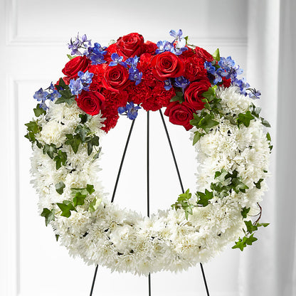 Patriotic Passion Wreath – COBORN'S INC FLORAL SHOPPES, Saint Cloud MN