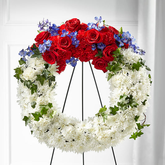 Patriotic Passion Wreath – COBORN'S INC FLORAL SHOPPES, Saint Cloud MN