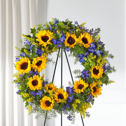 Bright Rays Wreath – COBORN'S INC FLORAL SHOPPES, Saint Cloud MN