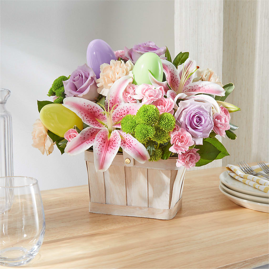Eggcellent Blooms Basket – COBORN'S INC FLORAL SHOPPES, Saint Cloud MN